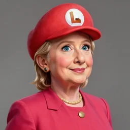 Portrait of Hillary Clinton as Waluigi, fantasy, highly detailed, digital painting, artstation, concept art, sharp focus, illustration, art by Tony Sart and artgerm and randy vargas