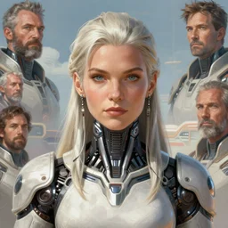 closeup portrait shot of a large strong female biomechanic woman in a scenic scifi environment, intricate, elegant, highly detailed, centered, digital painting, artstation, concept art, smooth, sharp focus, warframe, illustration, thomas kinkade, tomasz alen kopera, peter mohrbacher, donato giancola, leyendecker, boris vallejo