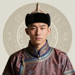 young mongolian trap music producer by george condo, perfect composition, intricate, very detailed, cover art, 4 k