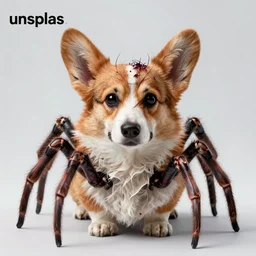 [ creepy corgi spider hybrid ]! crossbreed of spider and corgi trending on unsplash unsplash contest winner 4 k quality 4 k photorealism intricate detailed creepy atmosphere