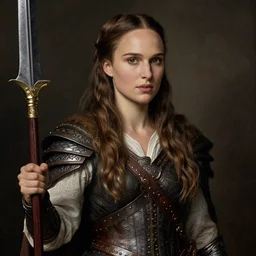 natalie portman as a exotic viking warrior, high detailed, award winning, renaissance painting