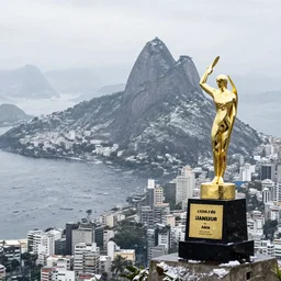city of rio de janeiro snowing, photography award photo