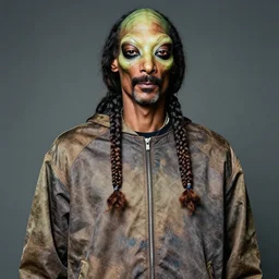 photo of snoop dogg in alien costume,