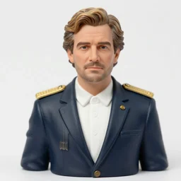marine lepen figurine, detailed, product photography