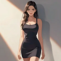 attractive Chloe Bennet as Matoi Ryuko, hourglass slim figure, full body shot close up, seductive smile, details, sharp focus, illustration, by Jordan Grimmer and greg rutkowski, Trending artstation, pixiv, digital Art