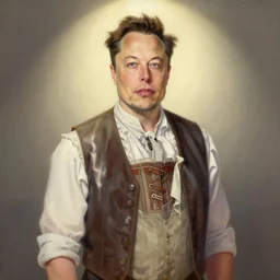 elegant elon musk in cottagecore dress, portrait, illustration, rim light, top light, perfectly shaded, soft painting, art by krenz cushart and wenjun lin