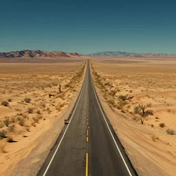 a desolate highway in the middle of the nevada desert, drawn by artgerm and greg rutkowski, establishing shot, opening film shot, video game cinematic, highly detailed, digital painting, concept art, movie poster art, cinematic framing, cinematic lighting, illustration, trending on artstation