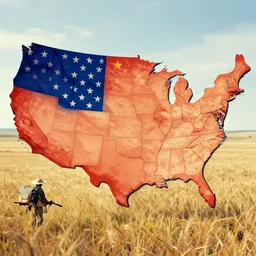 a image of united states making frontier with frontier with china