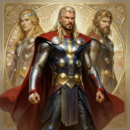 thor from infinity war, d & d, fantasy, intricate, elegant, highly detailed, digital painting, artstation, concept art, smooth, sharp focus, illustration, art by artgerm and greg rutkowski and alphonse mucha