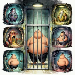 photo cartoon bd illustration comic manga painting of jail environement : 5 fantasy environement, digital painting : 1 fat brush concept sketch artist bd enki bilal : 1 0