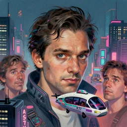 centered detailed portrait of a cyberpunk 2 0 7 7 flying taxi in a crowded airspace above a neon city, art by jean giraud and moebius, syd meade realistic, expressive emotions, intricate textures, concept art