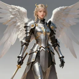 Character Concept art of a angel knight girl. By artstation trending, cgsociety. Highly detailed