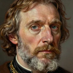 A beautiful close-up of an old medieval man, digital art by Edward Hopper, vibrant color scheme, highly detailed, in the style of romanticism, fine Art, high detail, great lighting, 8k resolution, masterpiece, concept art, illustration, clear eyes, soft lighting, soft details, painting oil on canvas, octane render, HDR, trending on artstation, 4k, 8k, HD