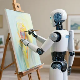 robot painting beautifully