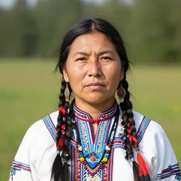 half polish half native american portrait