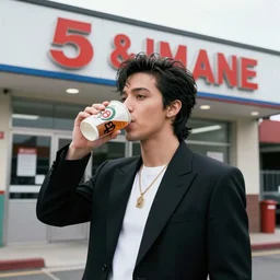 photo of Prince drinking a 40 outside the 5 and dime