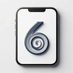 6 6 6 logo design, professionally made, mobile phone icon, clean, rendered, intricate, 2 0 2 2