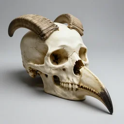 a skull with a skeletal beak