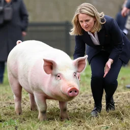 liz truss chasing a greased pig