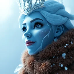 jeff bezos ice queen, cute, insanely detailed, octane render, volumetric lightening, featured on cgsociety, dinsey style, full body shot