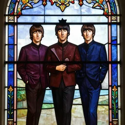 the beatles, stained glass,