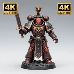 8 0 mm resin detailed miniature of a warhammer 4 0 k lord of the rings, product introduction photos, 4 k, full body,