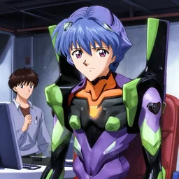 rei asami in eva 0 0, high detail cabin, pilot, evangelion, ( dan mumford ), hideaki anno