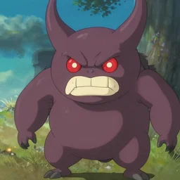an angry Ohmu with red eyes by Ghibli studio