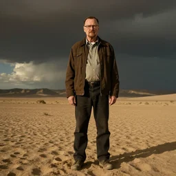 Walter White meets Jesse pinkman in a desert