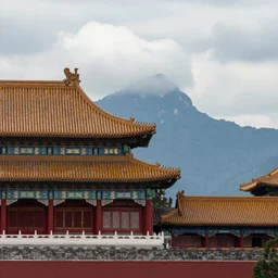 Chinese Palace, mountain, cloud