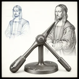gravity manipulator tool from half life, blueprint by leonardo da vinci