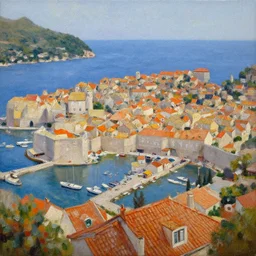 dubrovnik, oil painting, oil in canvas