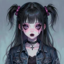 original jean giraud digital art painting pastel goth aesthetic, trippy creepy kawaii, rossdraws