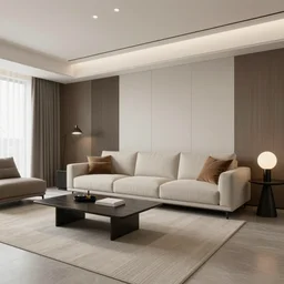 photorealisitic modern livingroom