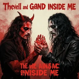 album cover, the devil and god are raging inside me