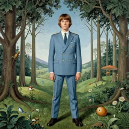 Sgt. Pepper album cover painted in the style of Hieronymus Bosch