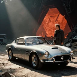 maserati tipo 1 5 1, cinematic 1 6 mm film, moebius and ralph mcquarrie film still, blade runner 2 0 4 9