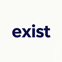 « beautiful logo with word exist, design, bright colours, art, minimalism »