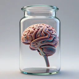 scientist brain in a jar, cinematic, intricate, abstract, artstation, greg rutkowski, dan mumford, wlop, beeple, octane render
