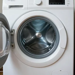 a washing machine with a wormhole inside it, portal leading to another world