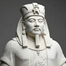 kim jong ill as an aztech statue