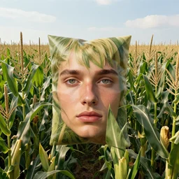 tetrapac in a cornfield, wide shot, art by donato giancola and greg rutkowski, realistic face, digital art, trending on artstation, symmetry!!