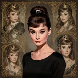 audrey hepburn as a witch in an epic fantasy novel, various backgrounds, intricate, elegant, highly detailed, digital painting, artstation, matte, illustration, art by artgerm, greg rutkowski