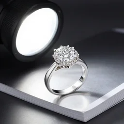 a diamond ring catalog photo studio light