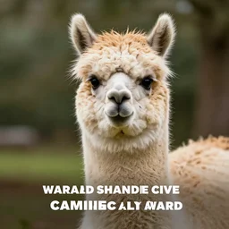 a feline alpaca - cat - hybrid with a beak, animal photography, wildlife photo, award winning