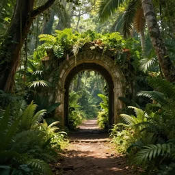 portal ta prohm, jungle, by greg rutkowski, sunlit, highly detailed, 4 k