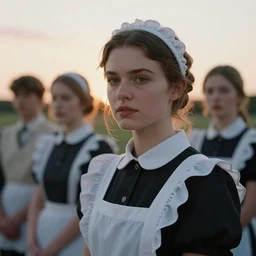 photographic portrait of a stunningly beautiful english female maidens face, at sunset, soft focus, hasselblad, nikon, cinematic shot, by annie leibovitz, steve mccurry, david lazar, jimmy nelsson