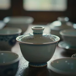 studies of shino ceramics, bokeh, cinematic, color grading, macro view, lens distortion, vignette, 1 6 - bit rgb, backlight