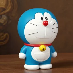 a painting of a doraemon ceramic toy, a flemish baroque by dino valls and jc leyendecker, trending on zbrush central, classical realism, flemish baroque, hyper realism, chiaroscuro