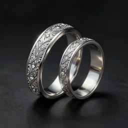a wedding rings concept, grim - lighting, high - contrast, intricate, elegant, highly detailed, digital painting, artstation, concept art, smooth, sharp focus, illustration